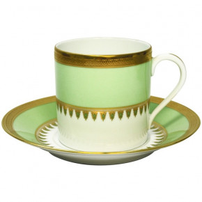 Oasis Green/Gold Teacup And Saucer 15 Cm 14 Cl (Special Order)