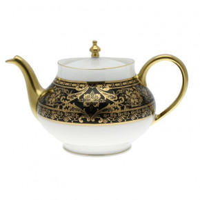 Matignon Black/Gold Round Teapot 120 Cl (Special Order)