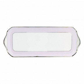 Barbara Barry Illusion Lavender/Platinum Oblong Cake Platter 39 Cm