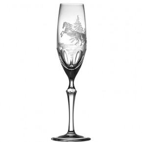 Run 4 Roses Apaloosa Clear Champagne Flute