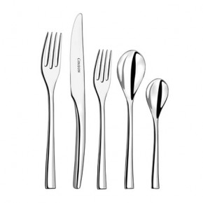 Steel Stainless 5 Pc Setting (Table Knife, Table Fork, Dessert/Salad Fork, Dessert/Soup Spoon, Tea Spoon)