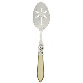 Aladdin Antique Chartreuse Slotted Serving Spoon 9.5"L