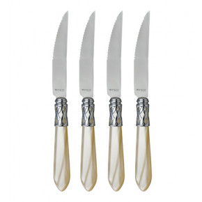 Aladdin Brilliant Ivory Steak Knives - Set of 4 9"L