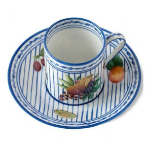 Potager Blue Coffee Cup & Saucer