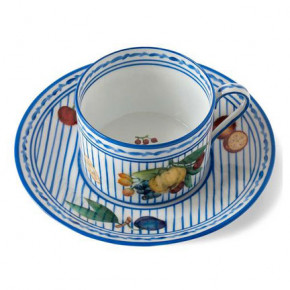 Potager Blue Tea Cup & Saucer