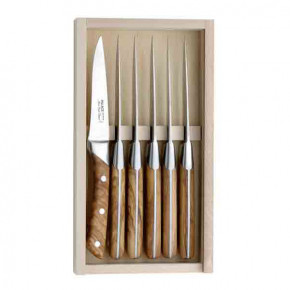 Palace 5 Stars Olivewood 6 Steak Knives Deluxe Box