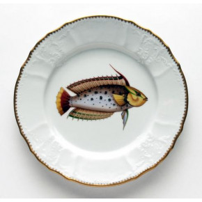 Antique Fish Rainbow Spotted Dinner Plate 9.5 in Rd
