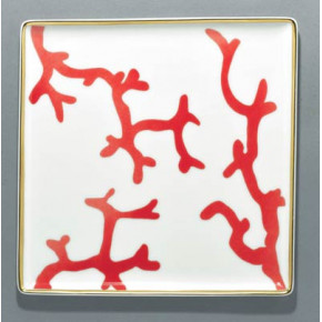 Cristobal Coral Square Tray 7.1x7.1" in a gift box