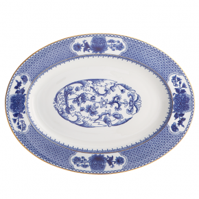 Imperial Blue Oval Platter 15"