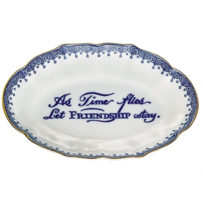 As Time Flies... Blue Ring Tray 5.75"
