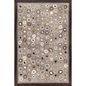Cat's Paw Grey Wool Hooked Rug - Hooked