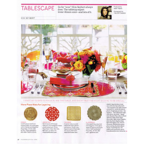 Kim Seybert's Colorful Tabletop for House Beautiful