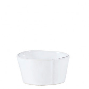 Lastra White Condiment Bowl 4"D