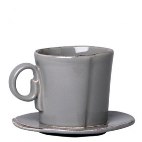 Lastra Gray Espresso Cup & Saucer 3"H, 4 oz