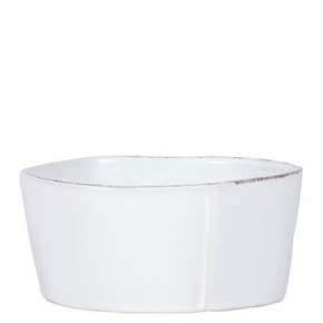 Lastra White Medium Serving Bowl 8.5"D, 3.5"H