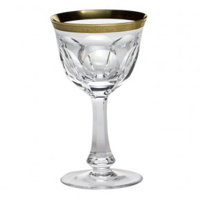 Lady Hamilton Goblet Red Wine Clear Lead-Free Crystal, Cut, 24-Carat Gold (Relief Decor) 310 ml