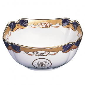 Golden Butterfly Square Bowl 10"