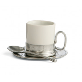 Tuscan Espresso Cup & Saucer with Spoon C: 2.25" H, S: 4" D 2.5 oz