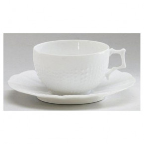 Corail White Coffee Cup & Saucer 3.87 Oz