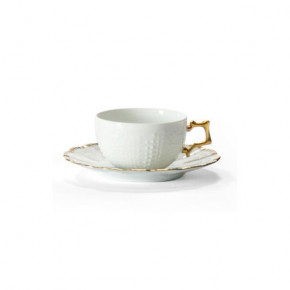 Corail Gold Coffee Cup & Saucer 3.87 Oz