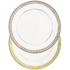 Plumes White/Gold Dessert Plate 22 Cm