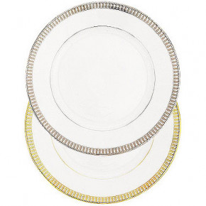 Plumes White/Platinum Dinner Plate 26 Cm