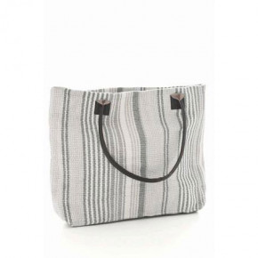 Gradation Ticking Woven Cotton Tote Bag One Size - Woven