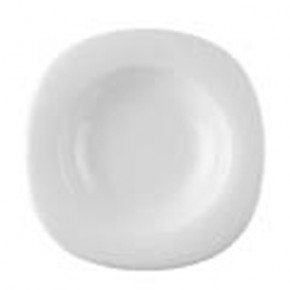 Suomi White Pasta Plate Wide Rim 12 in