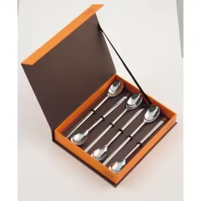 Living Tea Spoons Set, 6 Pcs, Gift Boxed 7 5/8 in 18/10 Stainless Steel