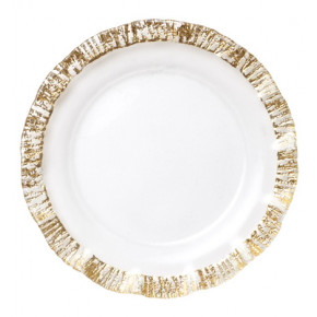 Rufolo Glass Gold Service Plate/Charger 12.75"D