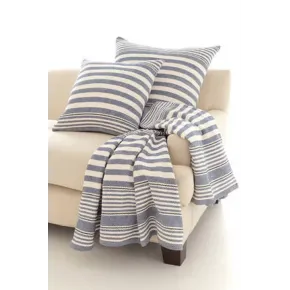 Rugby Stripe Denim Throw One Size