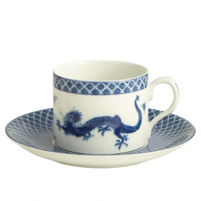 Blue Dragon Can Tea Cup & Saucer