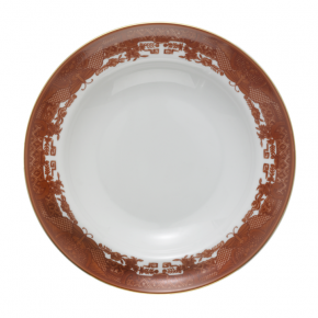 Fitzhugh Cinnabar Rim Soup Plate 10"
