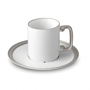 Soie Tressee Platinum Espresso Cup + Saucer 4oz - 11cl