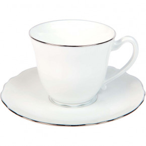 Colbert White Platinum Filet Coffee Cup (Special Order)