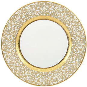 Tolede Gold White American Dinner Plate Round 10.6 in.
