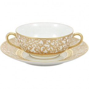 Tolede Gold/White Cream Soup Cup Round 4.52755 in.