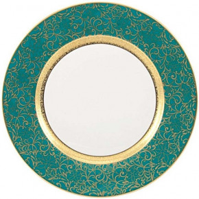 Tolede Turquoise/Gold Deep Chop Plate Round 11.61415 in.