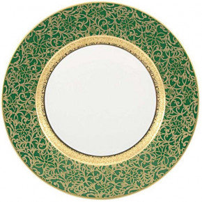 Tolede Green/Gold Deep Chop Plate Round 11.61415 in.