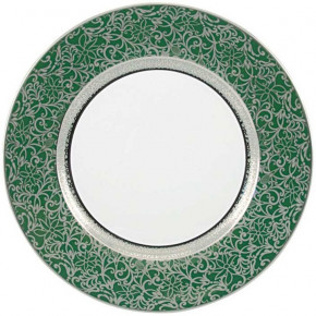 Tolede Green/Platinum Deep Chop Plate Round 11.61415 in.