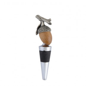 Majestic Forest Pewter And Wood Acorn Bottle Stopper