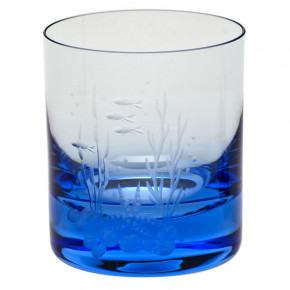 Whisky Set /I Tumbler Whisky Aquamarine Lead-Free Crystal, Engraving The Sea Life No. 1 370 Ml