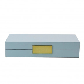 4x9 in Powder Blue & Gold Small Storage Box