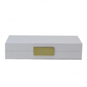 4x9 in White & Gold Small Storage Box