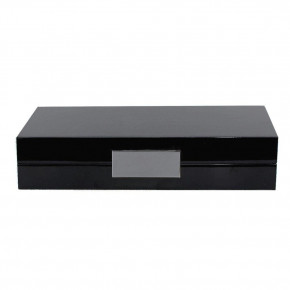 4x9 in Black & Silver Small Storage Box
