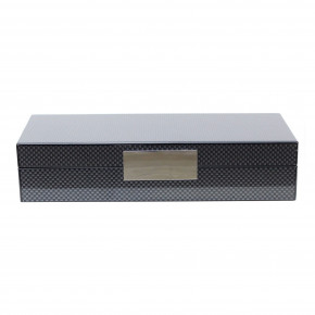 4x9 in Carbon Fiber Silver Small Storage Box