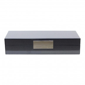 4x9 in Carbon Fiber Silver Small Storage Box