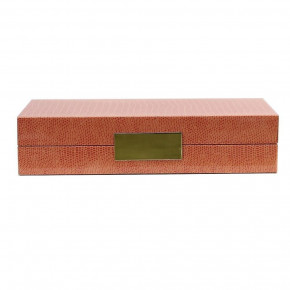 4x9 in Orange Croc Gold Small Storage Box