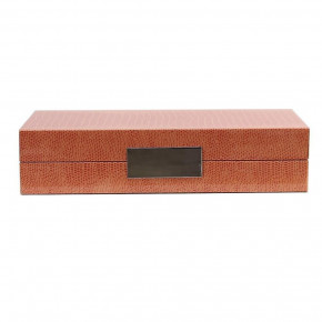 4x9 in Orange Croc Silver Small Storage Box