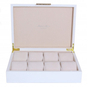 8x11 in White & Gold W Large Storage Box